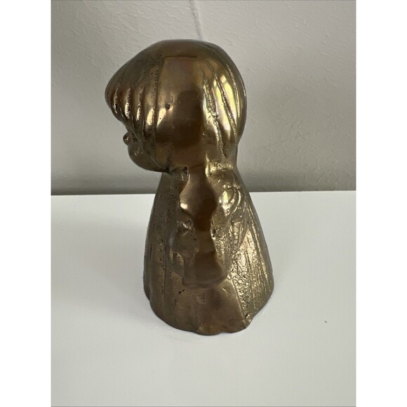 Vintage Brass Angel Bell Figurine, Working Bell - Picture 5 of 7